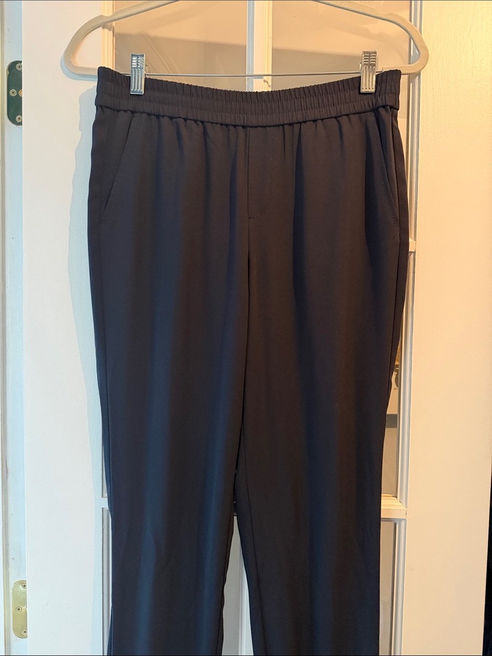 Banana Republic Black Straight-Leg Pull-On Pants